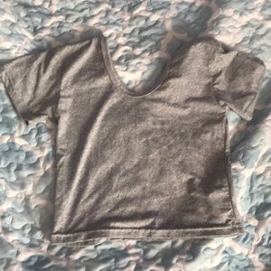 Grey Crop Top
